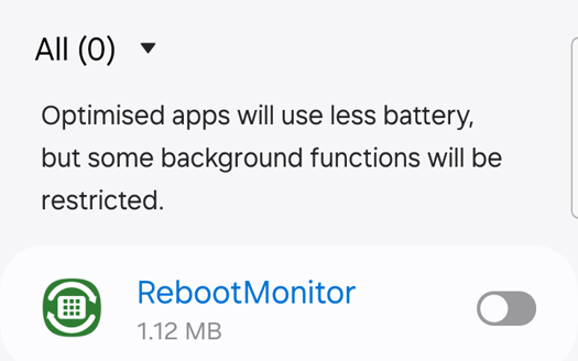 After: switch turned off, RebootMonitor is unrestricted and reminders will arrive on time